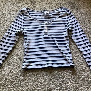 DIVIDE by H&M long sleeve striped crop top